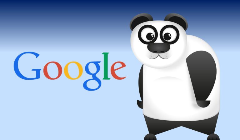 Un Panda avec le logo Google