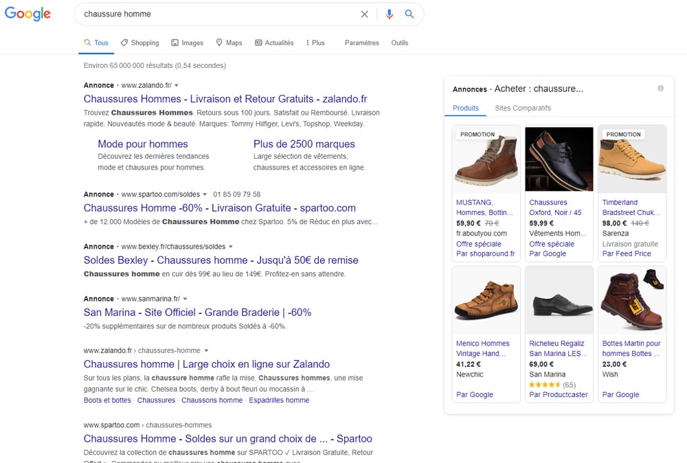 serp de google